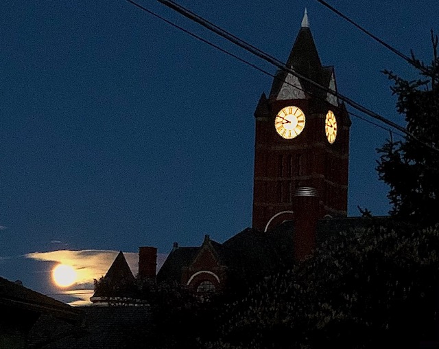 Clock Tower and Moon